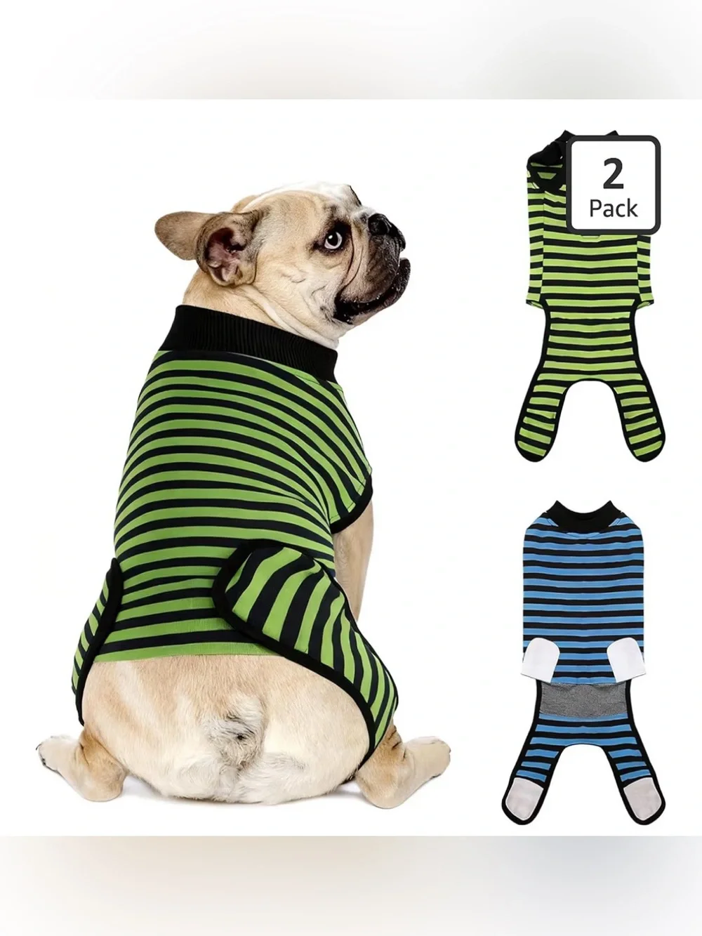 Dog Recovery Suit for After Neuter Spay Abdominal Wounds Protector 2 Pack